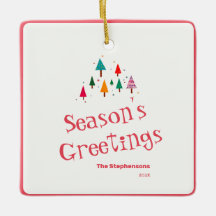 Ornamento de Árvore de Natal Retroativo Bonito