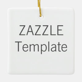 Ornamento de Árvore de Natal SQUARE de Cerâmica Pe