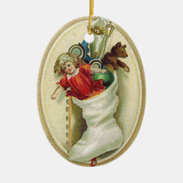 Ornamento de Árvore de Natal "Vintage Stocking"