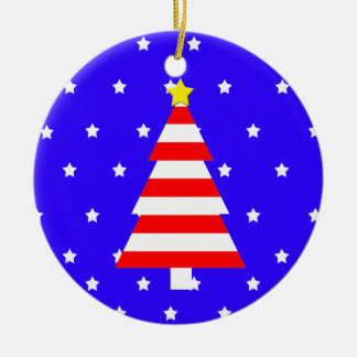 Ornamento de Árvores de Natal Americano Patriótico