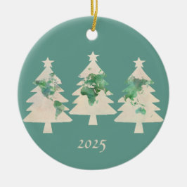 Ornamento de Árvores de Natal do Mapa Mundial