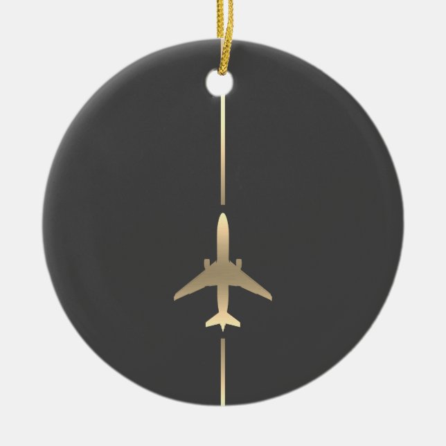 Ornamento de Aviação Minimalista (Frente)