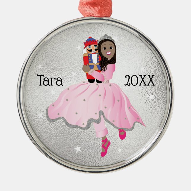 Ornamento de Ballerina Noz-cracker de Natal (Frente)