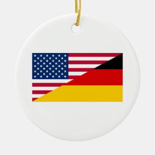 Ornamento de Bandeira do Orgulho Alemão Americano