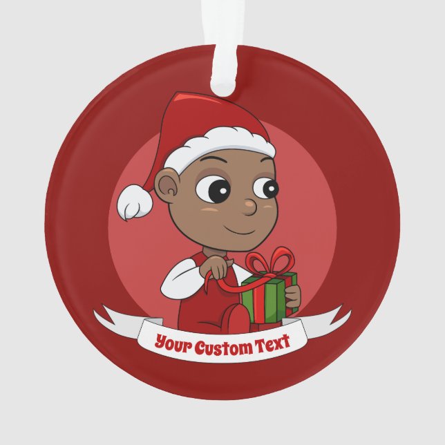 Ornamento de bebê de Natal bonito (Verso)