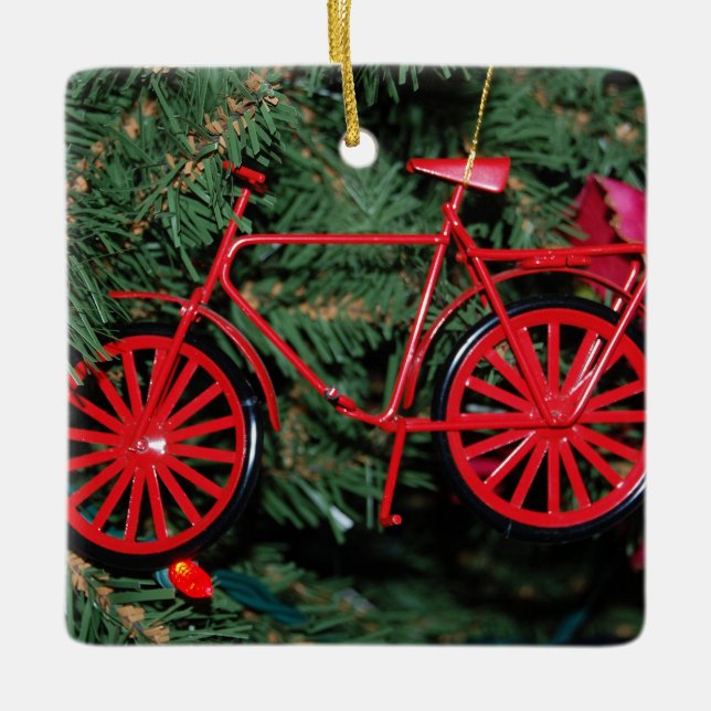 Ornamento de Bicicleta em uma Árvore de Natal (Frente)