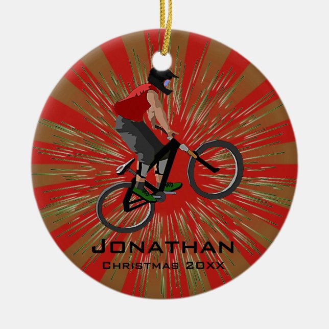 Ornamento de Biking Personalizado (Frente)