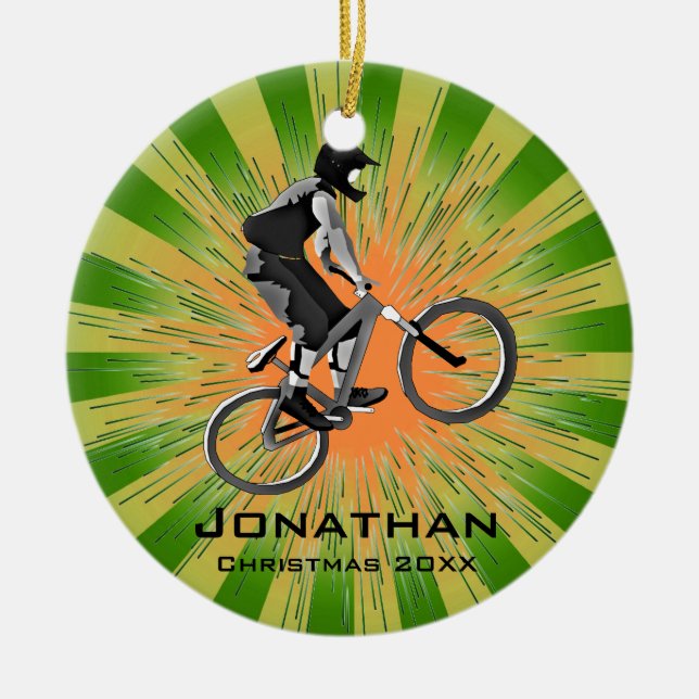 Ornamento de Biking Personalizado (Frente)