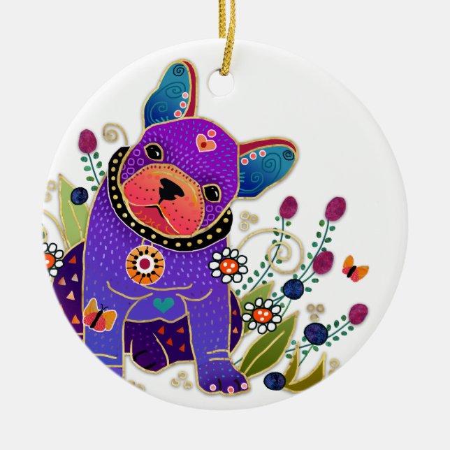 ornamento de buldogue BINDI FRENCHIE (Frente)