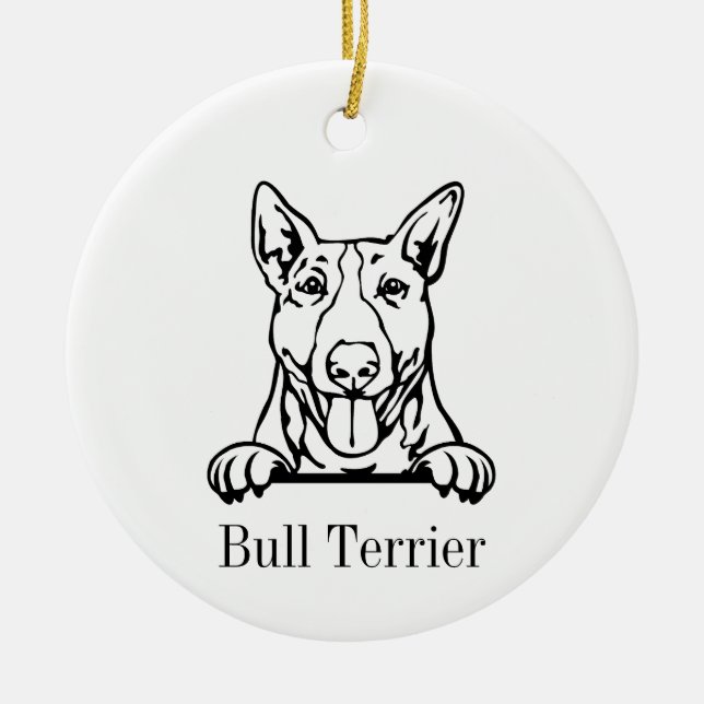 ornamento de cães Bull Terrier (Frente)
