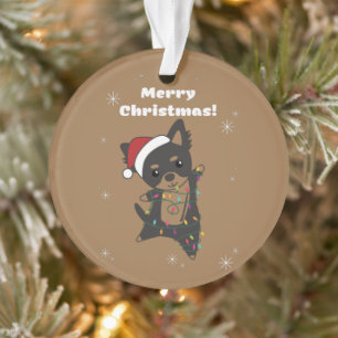 Ornamento de Cães de Natal Chiwawa Animais de Inve