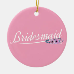 Ornamento de Caligrafia de Casamento de Bridesmaid