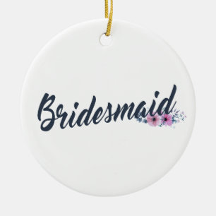 Ornamento de Caligrafia de Casamento de Bridesmaid