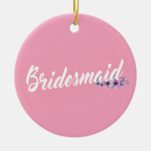 Ornamento de Caligrafia de Casamento de Bridesmaid