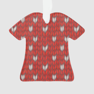 ORNAMENTO DE CAMISA DE ACRLICO HEART KNIT