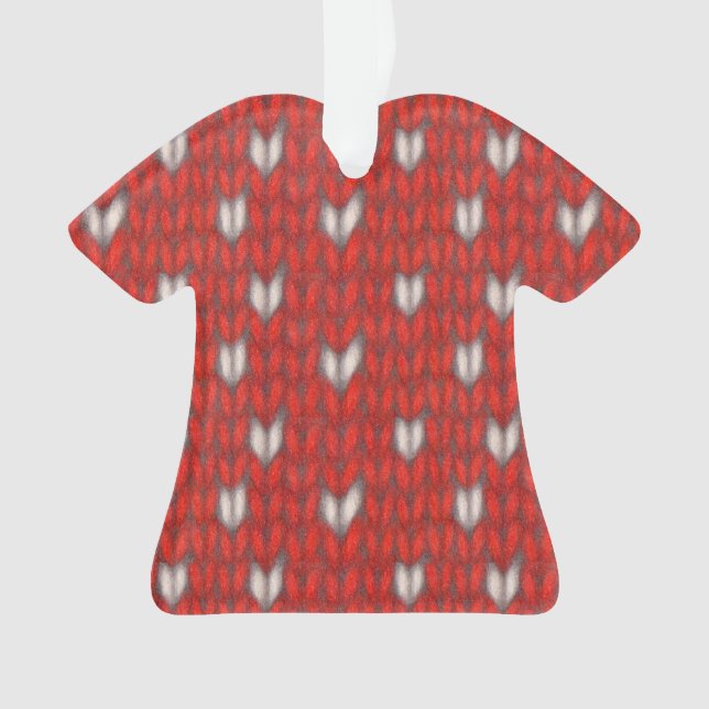 ORNAMENTO DE CAMISA DE ACRLICO HEART KNIT (Frente)