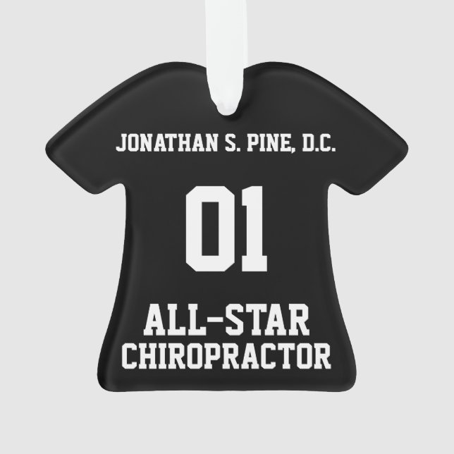 Ornamento de Camiseta All-Star Chiropractor (Verso)