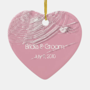 Ornamento de Casamento de Cobwebs e Aranhas Branca