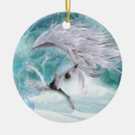 Ornamento de Cavalo de Neve Natal