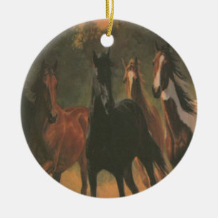 Ornamento de Cavalos Selvagens