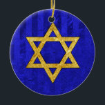 Ornamento De Cerâmica חֲנֻכָּה de Chanukah Hanukkah<br><div class="desc">Ornamento do חֲנֻכָּה de Chanukah Hanukkah</div>
