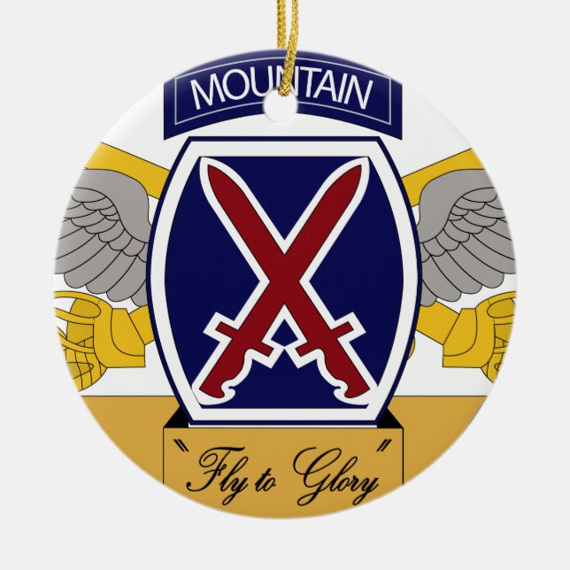 Ornamento De Cerâmica 10ª Divisão de Aviação de Montanha (AVN) (Frente)