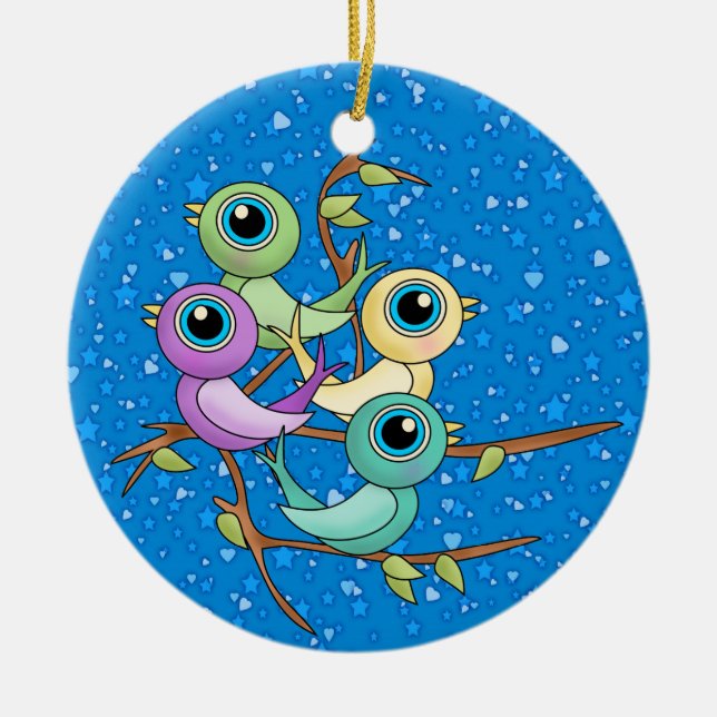 Ornamento De Cerâmica 12 dias de Natal (Frente)