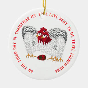 Ornamento De Cerâmica 12 dias de Natal 3 galerias francesas