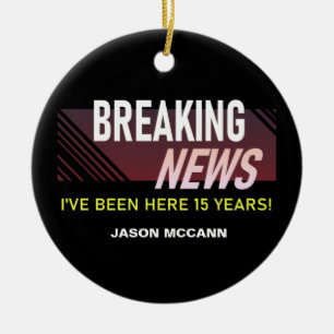 Ornamento De Cerâmica 15 de Aniversário de Trabalho de 15 Anos