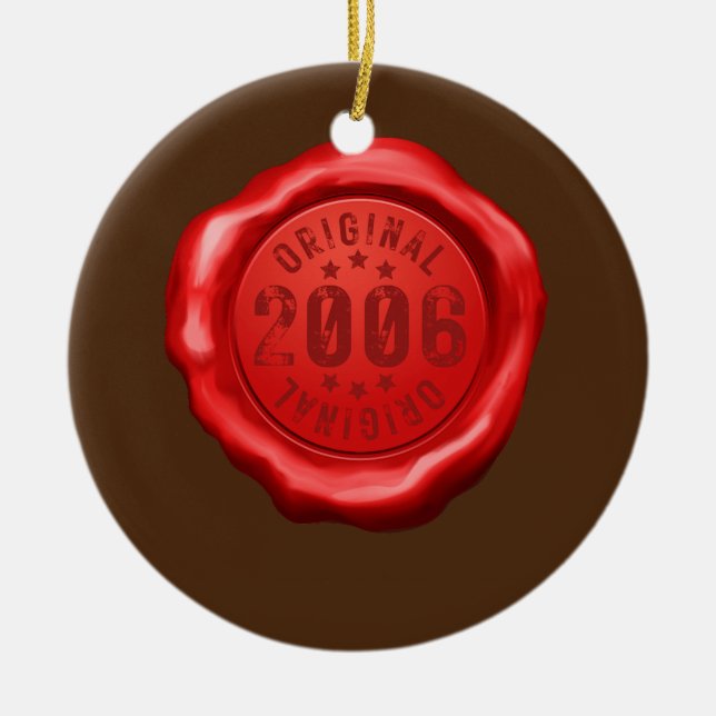 Ornamento De Cerâmica 16ª Menina de Aniversário Original 2006 16 anos (Frente)