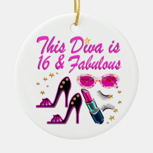 ORNAMENTO DE CERÂMICA 16 E DIVA FABULOSA