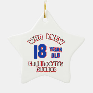 Ornamento De Cerâmica 18 anos parecem fabulosos