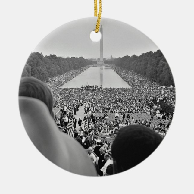 Ornamento De Cerâmica 1963 direitos civis março na C.C. de Washington (Frente)