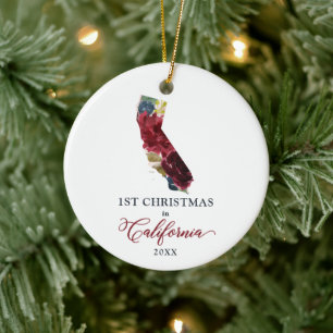 Ornamento De Cerâmica 1rua de Natal em Movimento Personalizado na Califó