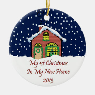 Ornamento De Cerâmica 2013 meu Natal Home novo