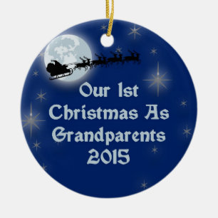 Ornamento De Cerâmica 2015 nosso ø Natal como avós