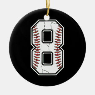 Ornamento De Cerâmica 2016 8º Aniversário, 8 Anos Crianças De Beisebol