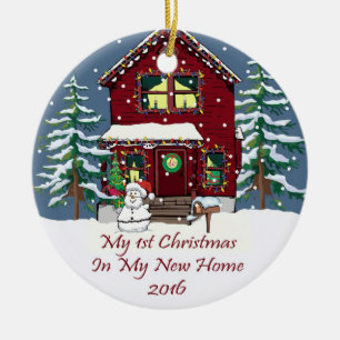 Ornamento De Cerâmica 2016 meu Natal Home novo