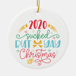 Ornamento De Cerâmica 2020 Chupado... Comprar Natal!Ornamento cerâmico