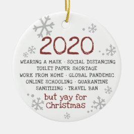 Ornamento De Cerâmica 2020 Chupou Mas Yay Para O Natal