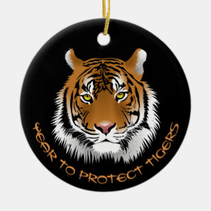 Ornamento De Cerâmica 2022 Ano para a Proteção dos Tigres 