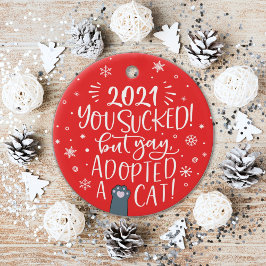 Ornamento De Cerâmica 2022 sugou, mas adotou um nome de foto vermelho di