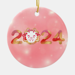Ornamento De Cerâmica 2024, Dragon Ornament