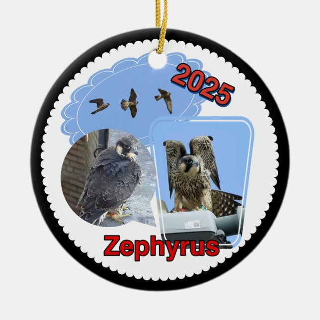 Ornamento De Cerâmica 2025 Ceramic Circle Ornament Zephyrus (Frente)