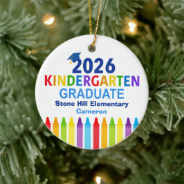 Ornamento De Cerâmica 2026 Kindergarten Graduate Custom Graduation Photo
