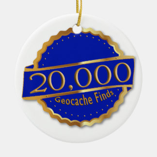 Ornamento De Cerâmica 20.000 ENCONTRA O PRÊMIO GeoCaching DE ALCANÇAMENT