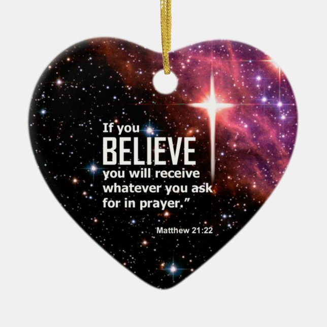 Ornamento De Cerâmica 21:22 de Matthew (Frente)