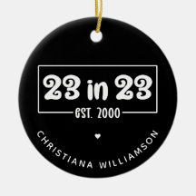23º presente de aniversário personalizado 23 em 23