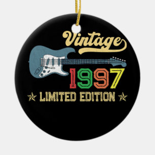 Ornamento De Cerâmica 25th Birthday Gifts For Men Women Guitar Lover