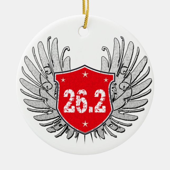 Ornamento De Cerâmica 26,2 Protetor da maratona (Frente)